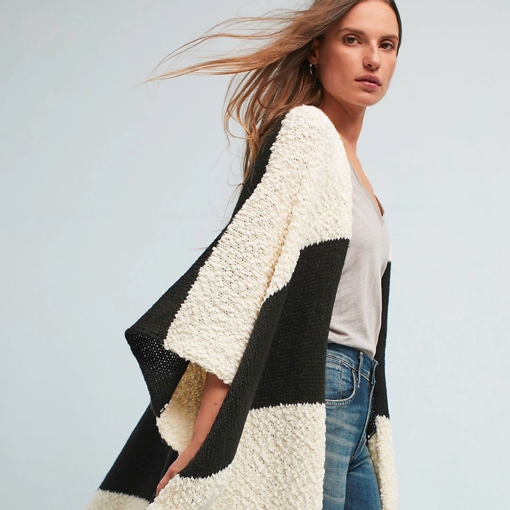 Mixed Stripes Kimono by Madison 88